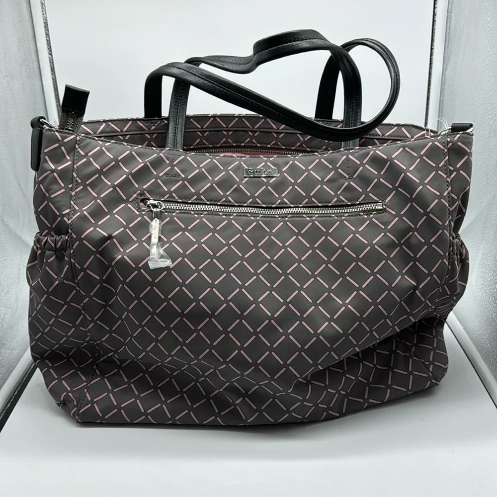 NWT MILLY Luxe Baby Diaper Bag in‎ Grey and Pink